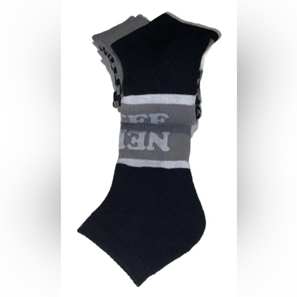 Neff No Show Socks 3 Pair Men 6.5-12 Gray Black w Logo Checkered Skate BMX Ride - Picture 10 of 12